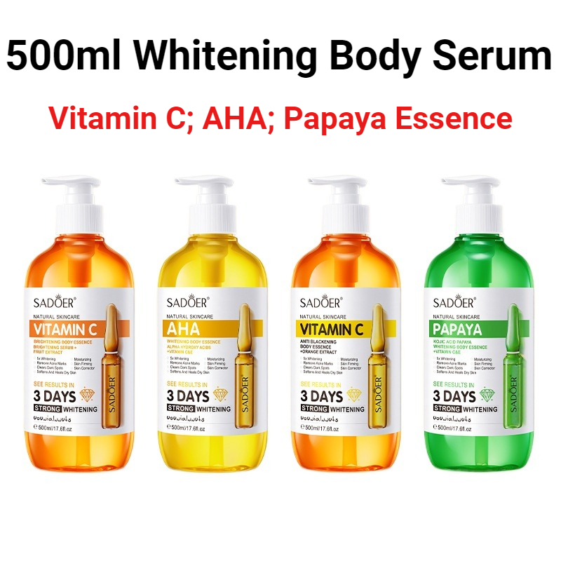 Niacinamide Brightening Serum - SADOER AHA Beyazlatıcı Vücut Esansı 500ml