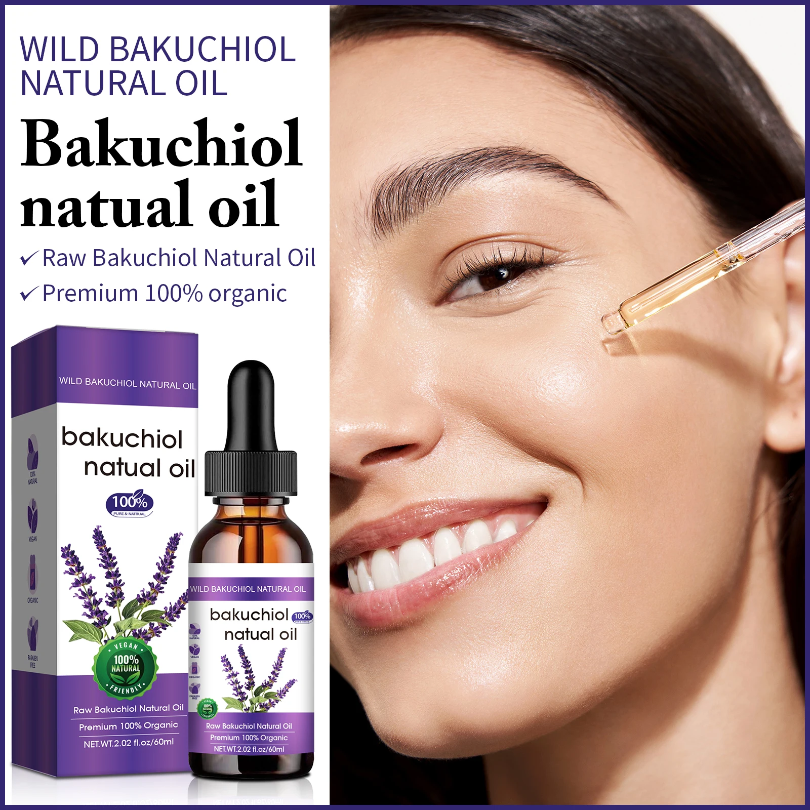 Bakuchiol Retinol Alternative - Botanik Yaşlanma Karşıtı Yüz Yağı 60ml