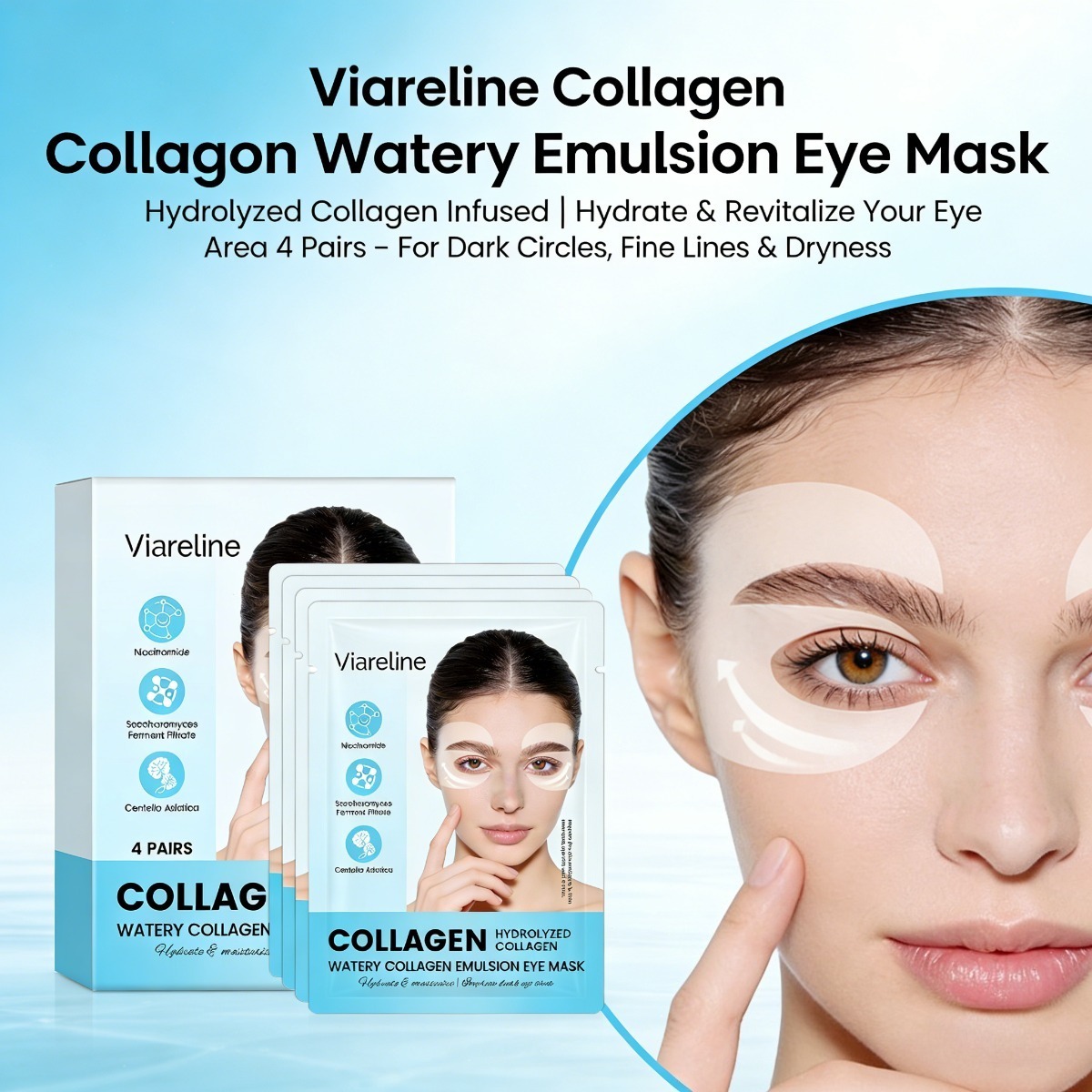 Collagen Sheet Mask - Kolajen Göz Bantları İnce Çizgileri Azaltır