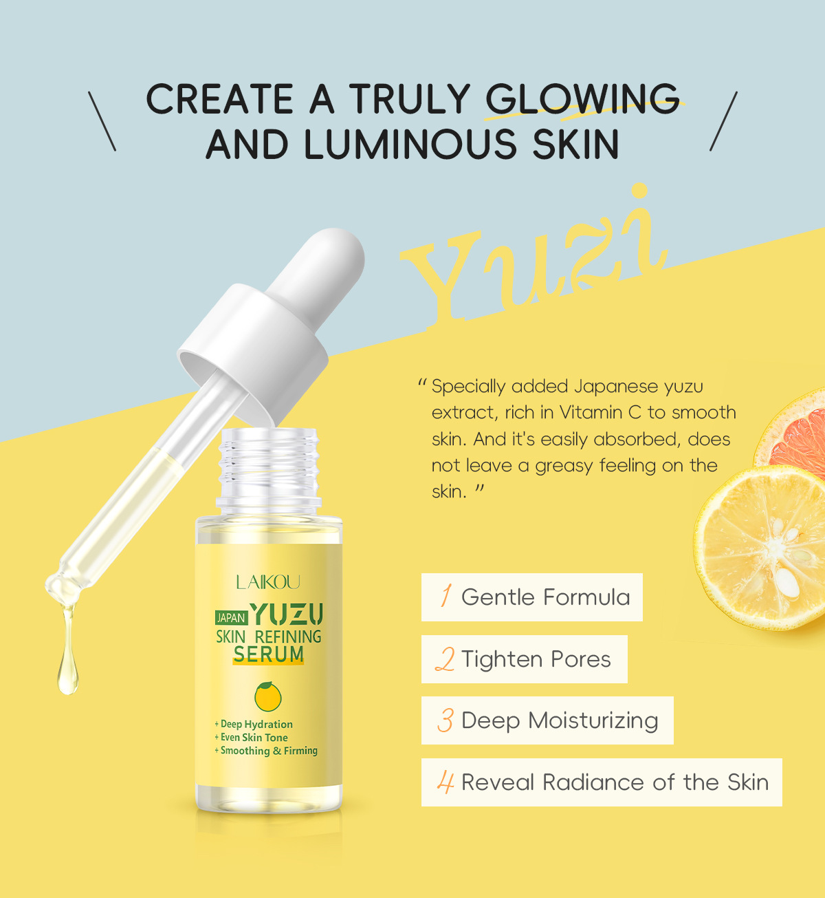 LAIKOU Greyfurt Esansı YUZU Yü - Niacinamide Brightening Serum incelemesi ve fiyatı