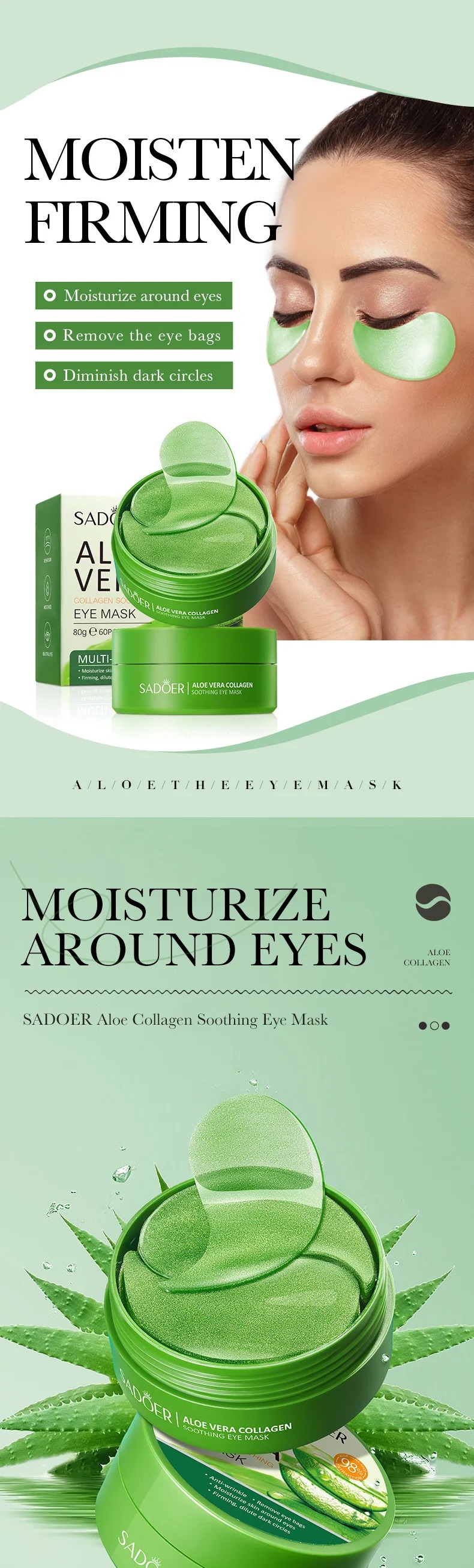 60 adet Aloe Vera Kollajen Göz - Collagen Sheet Mask incelemesi ve fiyatı